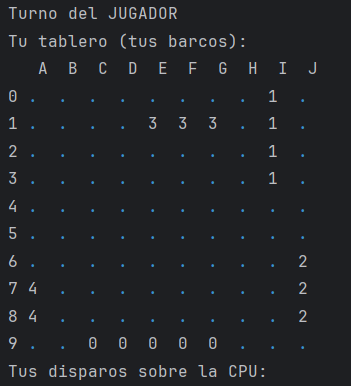 Captura del juego Hundir la flota